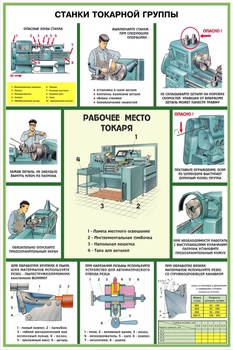 ПС08 Безопасность труда при металлообработке (пластик, А2, 5 листов) - Плакаты - Безопасность труда - магазин "Охрана труда и Техника безопасности"